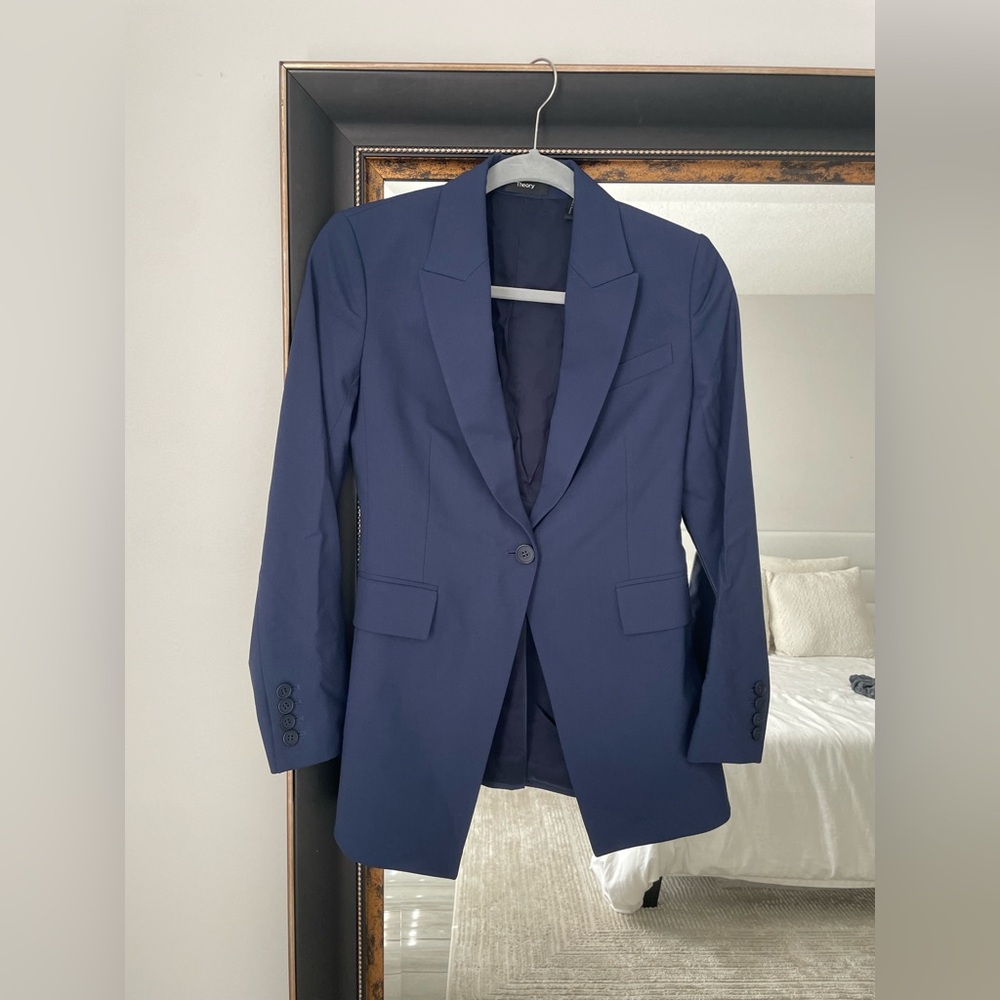 Theory Classic Sea Blue Blazer - Picture 2 of 3